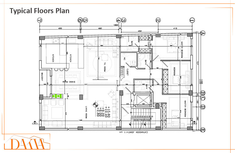 طراحی پلان مسکونی - الهیه - داکیا